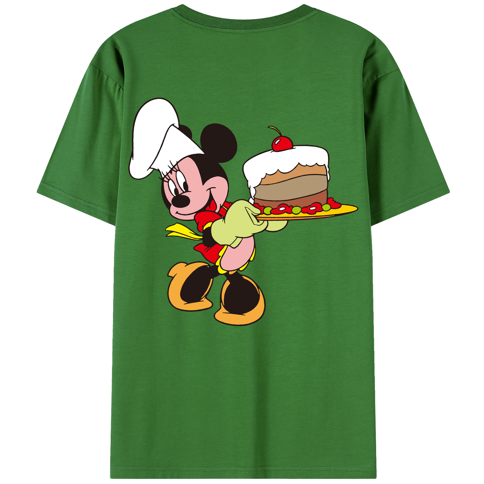 （画像用） ミッキーマウス Mickey Mouse レディース半袖Tシャツ(バックプリント)